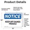 Signmission Keep Off Dunes Fragile, 14 in W x Rectangle, Vinyl Decal OS-2PACK-NS-D-1014-L-13818 - alternate 3